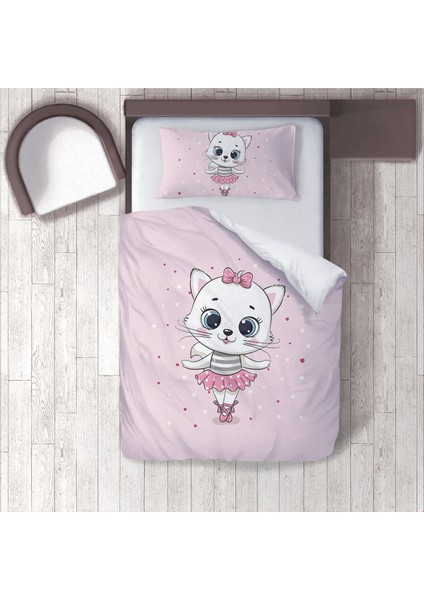 Bebek, Çocuk Odası Micro Pamuk Saten Tek Kişilik Nevresim Takımı Model 00319