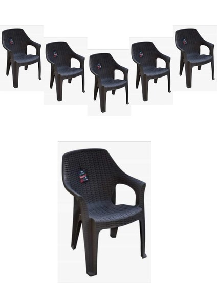 Alpsancup Ambalaj Rattan 6'lı Bahçe&balkon,teras Sandelye