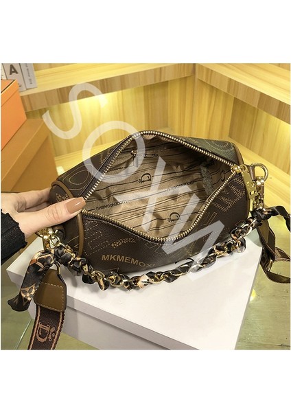 Yeni Kadın Çantası Yastık Çanta Hakiki Deri Doku Omuz Crossbody Büyük Kapasiteli Kadın Çantası (Yurt Dışından)