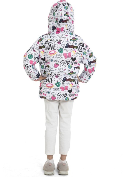 Kız Çocuk Içi Polarlı Kapüşonlu Girls Yazılı Kelebek Desenli Kışlık Şişme Mont & Kaban & Parka indirimleri