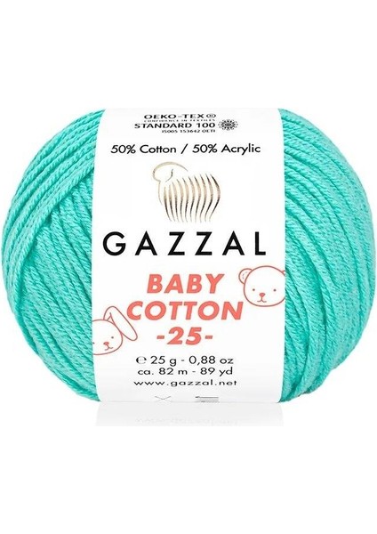 Baby Cotton 25 El Örgü Ipi Gökyüzü 3452