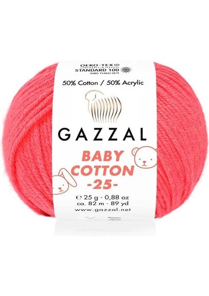 Baby Cotton 25 El Örgü Ipi Pembe 3458