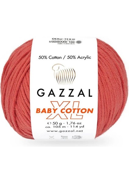 Baby Cotton Xl El Örgü Ipi Biber Kırmızısı 3418