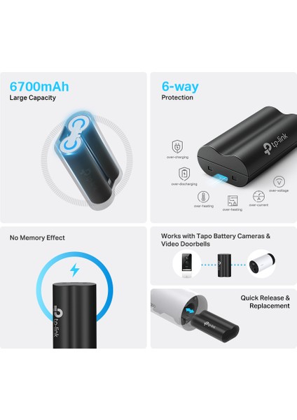 Tapo A100, 6700MAH Tapo Kamera Bataryası