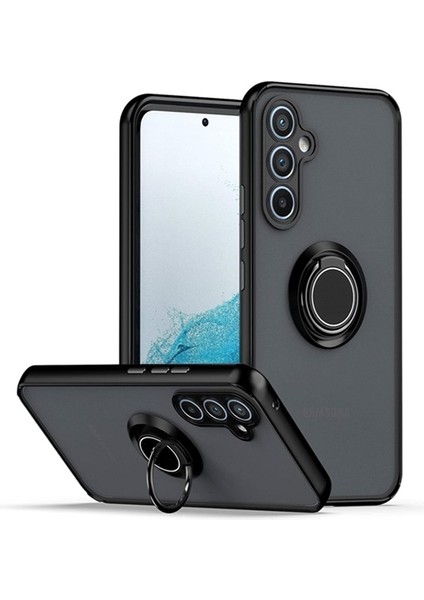 Samsung Galaxy S23 Fe Kılıf Montreal Yüzüklü Standlı Arkası Buğulu