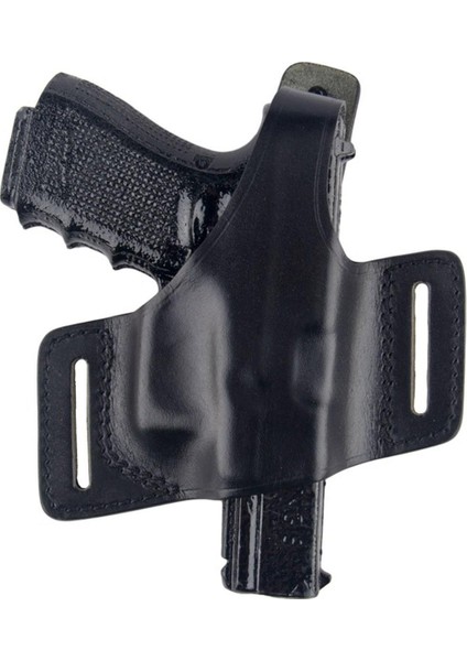 Kyc Tisaş ZIG14 Deri Tabanca Kılıfı Yarım Kelebek Siyah