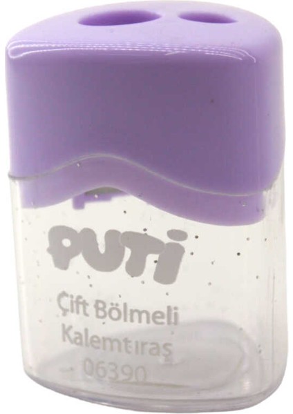 ÇİFT BÖLMELİ PASTEL RENK KALEMTIRAŞ 06390