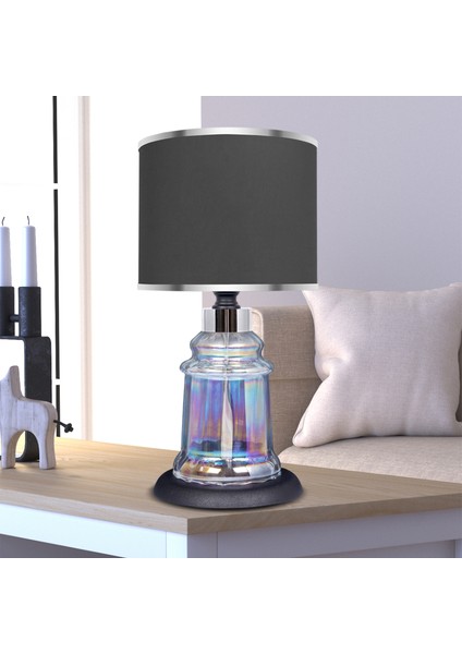 Baroque Black Glossy Shine Cam Abajur fiyatları