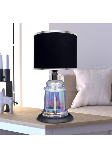 Baroque Black Glossy Shine Cam Abajur fiyatları