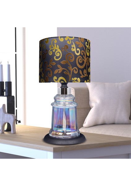 Baroque Black Glossy Shine Cam Abajur fiyatları