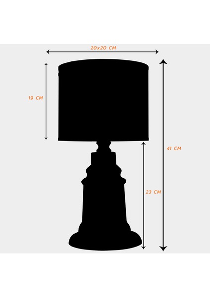 Baroque Black Glossy Shine Cam Abajur fırsatları