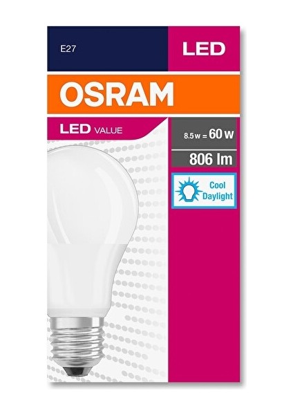 8.5-60W E27 806 Lm Sarı Işık