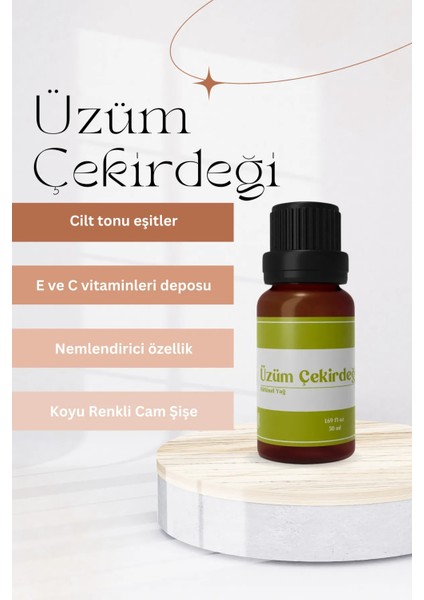 Üzüm Çekirdeği Yağı %100 Doğal 50 ml