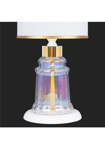 Baroque White Glossy Shine Cam Abajur