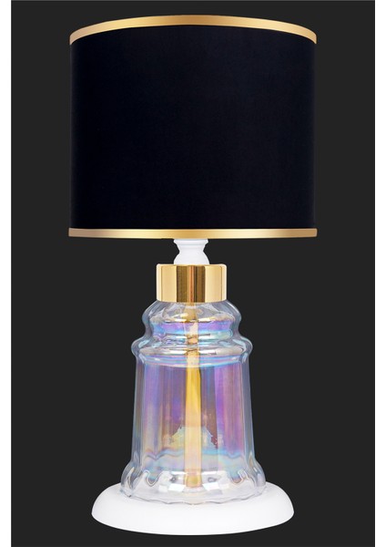Baroque White Glossy Shine Cam Abajur