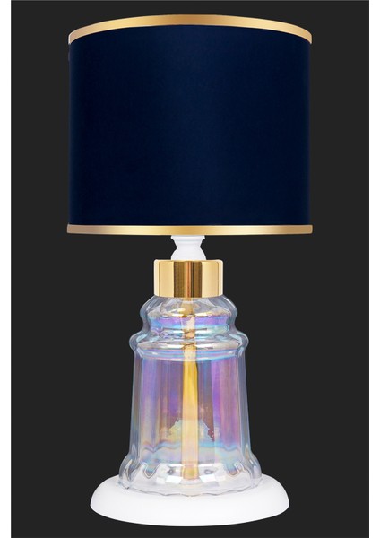Baroque White Glossy Shine Cam Abajur