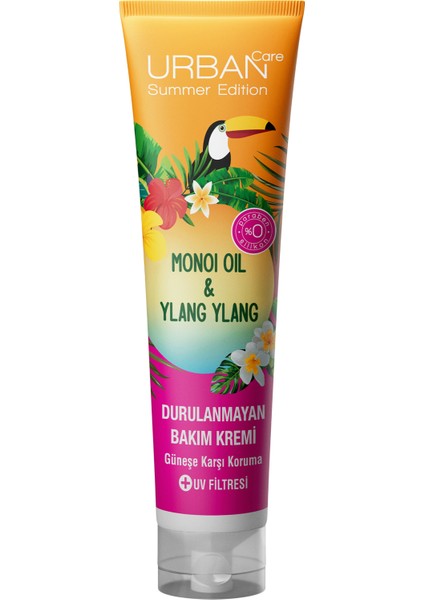 URBAN Care Summer-Monoi Yağı&Ylang Ylang Güneş Koruyucu Durulanmayan Bakım Krem-Vegan-150ML