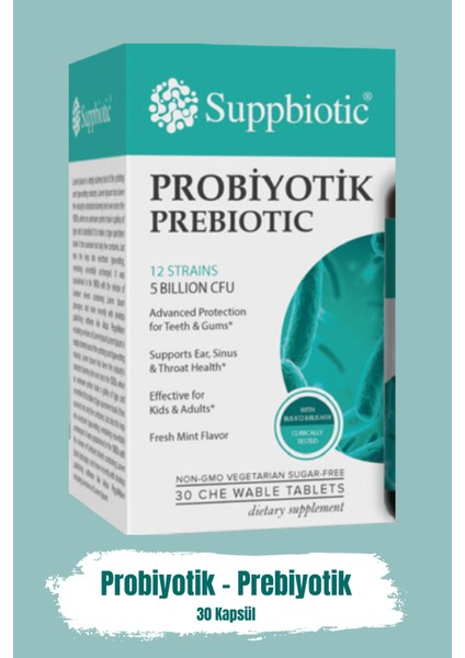 Suppbıotic Probiyotik Prebiyotik 30 Kapsül