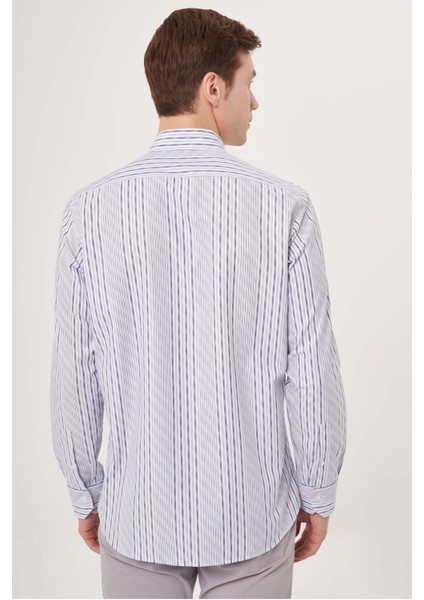 Regular Fit Gri Çizgili Spor Erkek Gömlek GM23Y231030_D55 fiyatları