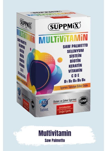 Saw Palmetto Çinko Selenyum Multivitamin 60 Tablet