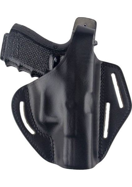 Glock Deri Tabanca Kılıfı Tam Kelebek Siyah