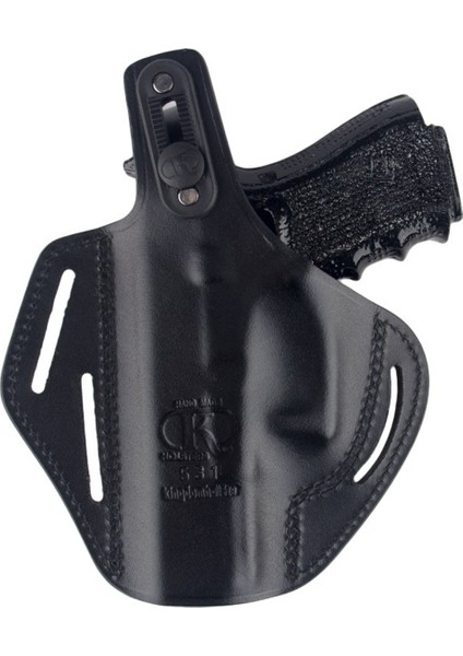 Glock Deri Tabanca Kılıfı Tam Kelebek Siyah