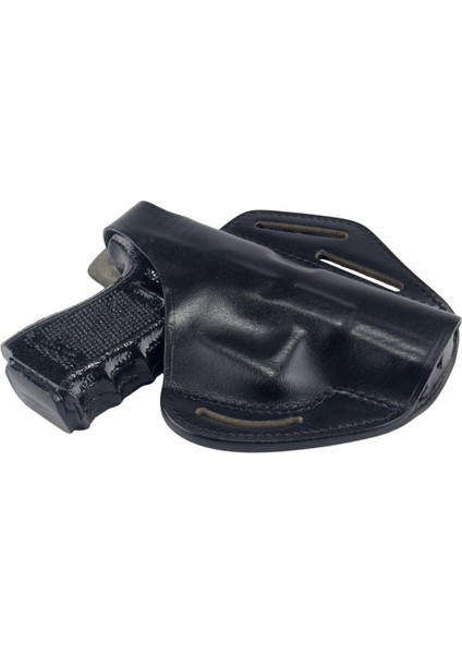 Glock Deri Tabanca Kılıfı Tam Kelebek Siyah