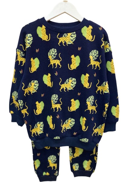 Unisex %100 Pamuklu Leopar Baskılı 2,li Takım fırsatları