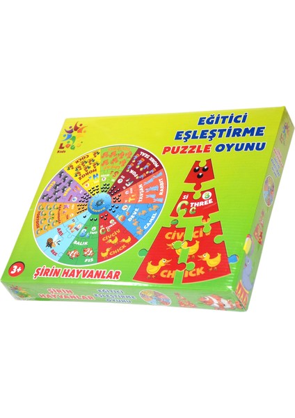 Şirin Hayvanlar Eğitici Eşleştirme Oyunu Daire