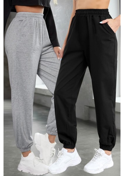 Kışlık İçi Pamuklu Bol Eşofman Altı Set Ikili 2li Oversize Erkek Kadın Unisex Paçası Lastikli modelleri