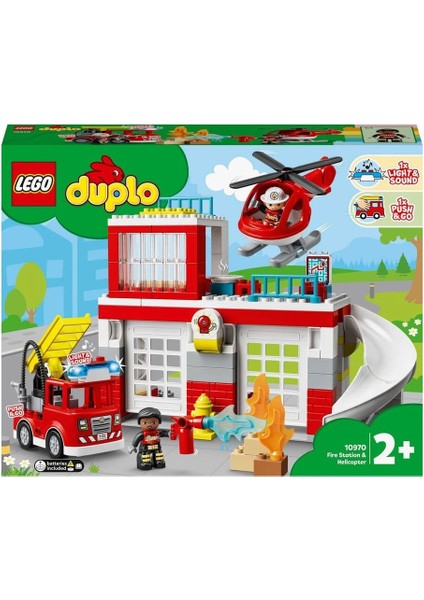 10970 LEGO Duplo Itfaiye Merkezi ve Helikopter, 117 Parça +2 Yaş