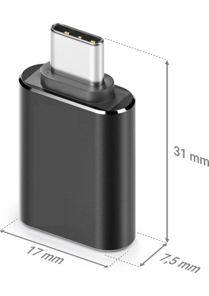 HP-Z04 Metal Usb-C 3.1 Type C To USB 3.0 Type A Dişi Çevirici Hub Type C Çevirici USB Adaptör