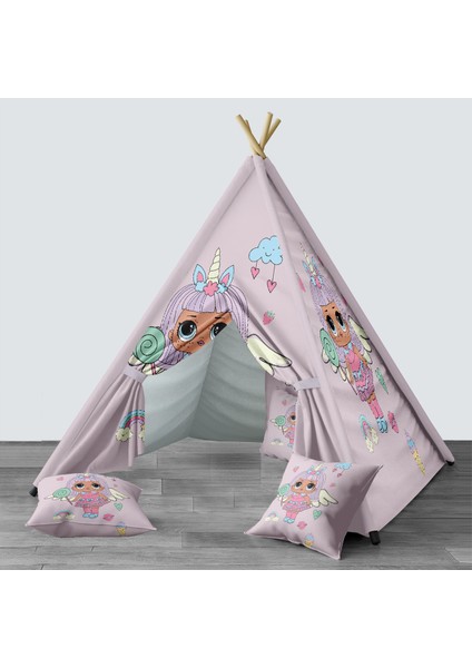 Bebek, Çocuk Odası Minderli/mindersiz Oyun Evi, Çadır Model 00262