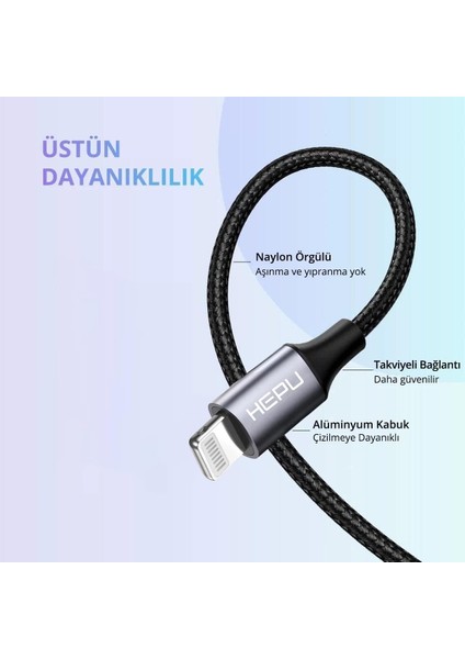 HP-20L Lightning - 3.5mm Aux Ses Kablosu 1mt Jak Adaptörü Dongle Kulaklık Çevirici