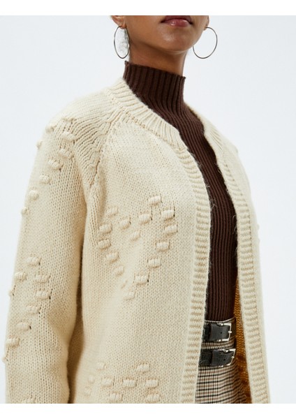 Örgü Hırka Yuvarlak Yaka Uzun Kollu indirimleri