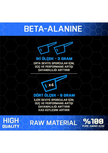 Beta-Alanine 500 gr (500 Servis) Aromasız