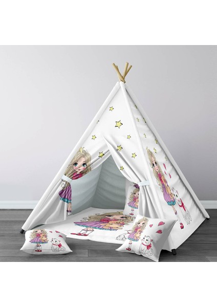 Bebek, Çocuk Odası Minderli/mindersiz Oyun Evi, Çadır Model 00154