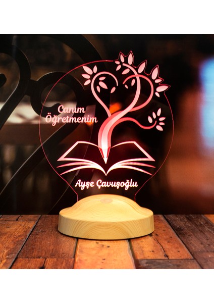 Canım Öğretmenim 3D LED Lamba - Öğretmene Kişiye Özel, Mezuniyet ve Öğretmenler Günü İçin Hediye Fikri modelleri