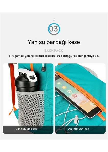 Açık Sırt Çantası Sınır Ötesi Hafif Katlanabilir Taşınabilir Erkek ve Kadın Sırt Çantası Spor Büyük Kapasiteli Seyahat Yürüyüş Sırt Çantası (Yurt Dışından)