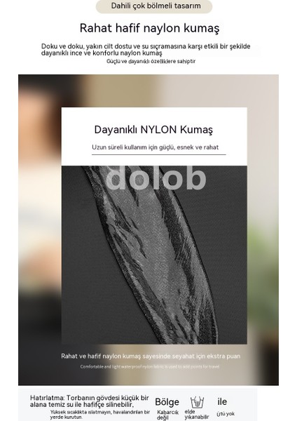 Rahat Kore Basit Sırt Çantası Kadın Moda Büyük Kapasiteli Oxford Kumaş Naylon Hafif Bez Çanta Seyahat Sırt Çantası (Yurt Dışından)