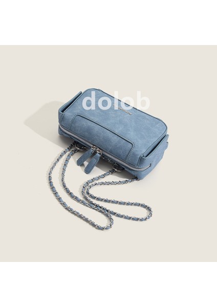 Moda Rahat Koltuk Altı Küçük Kare Çanta 2023 Yeni Niş Kot Mavi Mini Trend Messenger Çanta (Yurt Dışından)