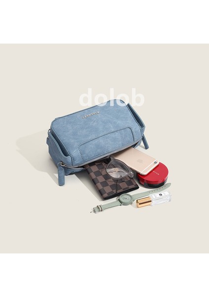 Moda Rahat Koltuk Altı Küçük Kare Çanta 2023 Yeni Niş Kot Mavi Mini Trend Messenger Çanta (Yurt Dışından)