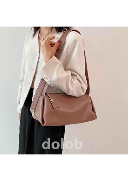 Basit ve Büyük Kapasiteli Koltuk Altı Çanta 2023 Yeni Moda Tembel Rüzgar Gelişmiş Yumuşak Deri Tek Omuz Messenger Çanta Yastık Çantası (Yurt Dışından) fiyatları
