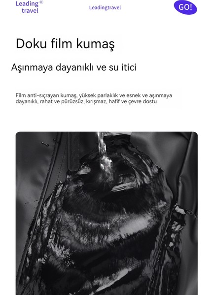 Erkek Göğüs Çantası Cilt Filmi Siyah Basit Rahat Çapraz Omuz Çantası (Yurt Dışından)