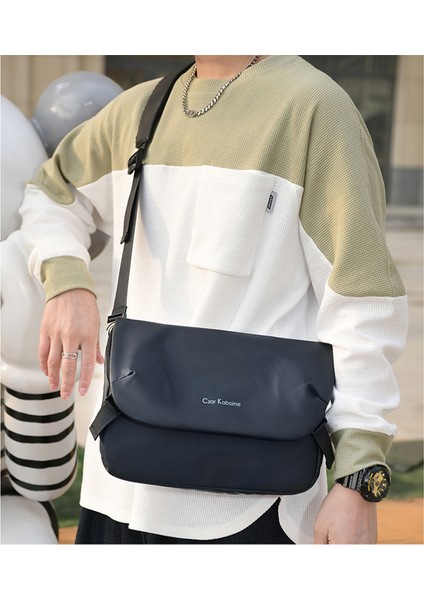 Postacı Çanta Erkek Işlevi Crossbody Çanta Deri Film Su Geçirmez Rahat Tek Omuz Crossbody Çanta Erkek Çanta Yeni Binme Çanta (Yurt Dışından) modelleri