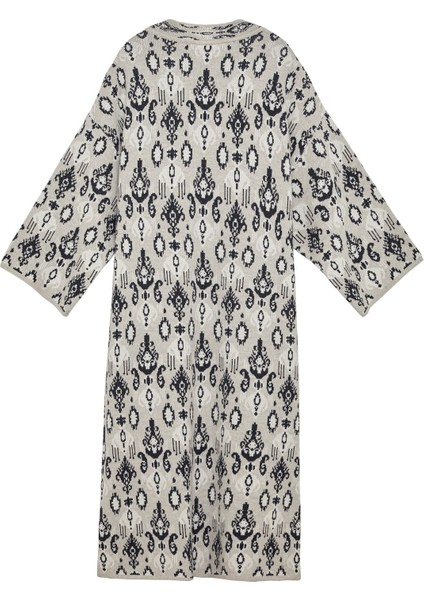 Kadın Beyaz Etnik Desen Kimono & Kaftan fiyatları