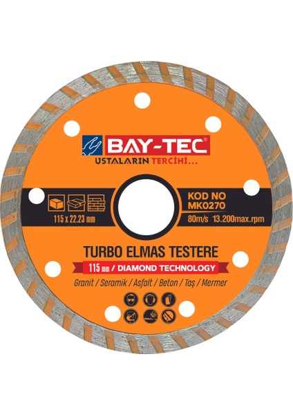 Turbo Elmas Testere 115MM