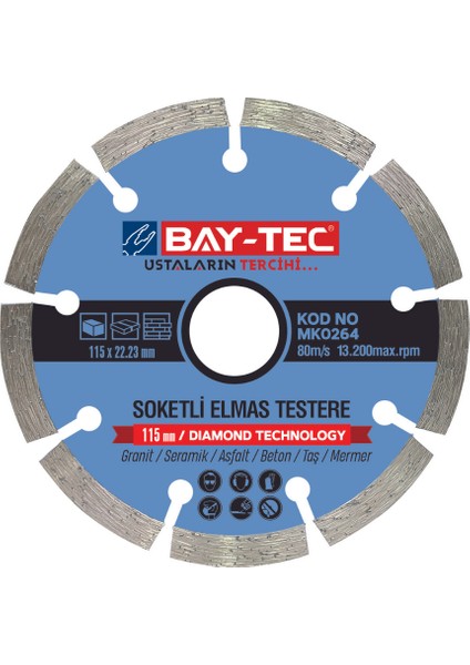 Soketli̇ Elmas Testere 115mm