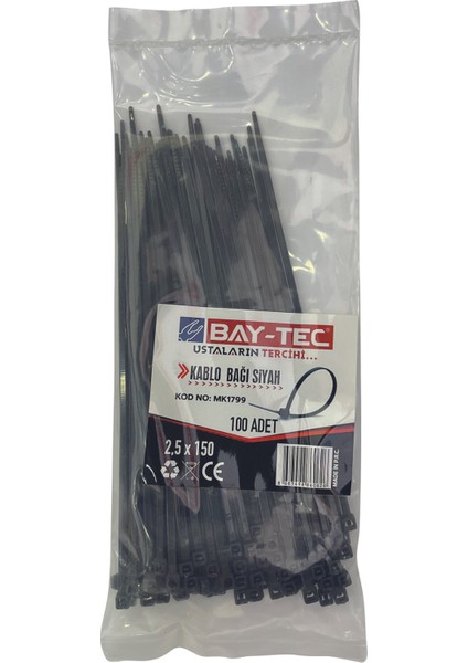 Kablo Bağı Siyah 2.5X100