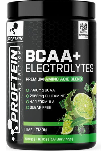 Bcaa+ Electrolytes 500G (50 Servis) Misket Limon Aromalı